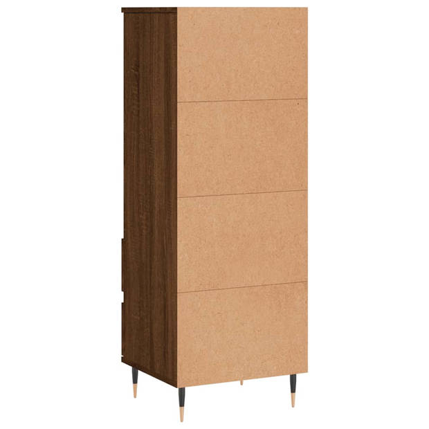 vidaXL Hoge kast 40x36x110 cm bewerkt hout bruineiken