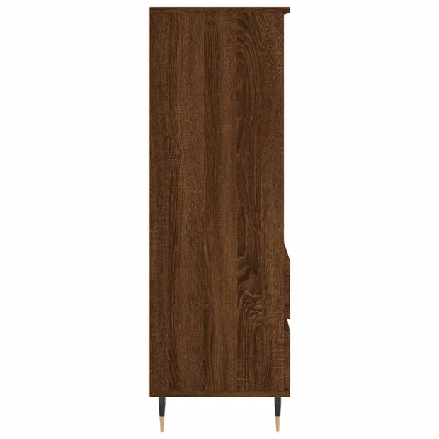 vidaXL Hoge kast 40x36x110 cm bewerkt hout bruineiken