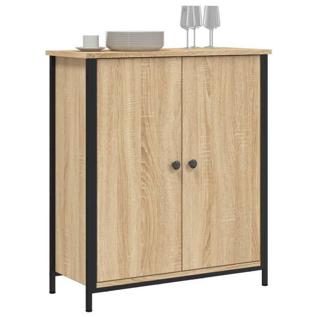 vidaXL Dressoir 70x30x80 cm bewerkt hout sonoma eikenkleurig