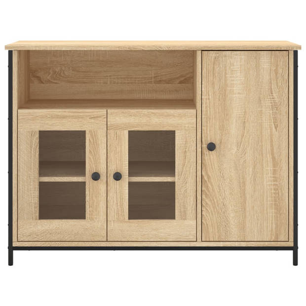 vidaXL Dressoir 100x35x75 cm bewerkt hout sonoma eikenkleurig