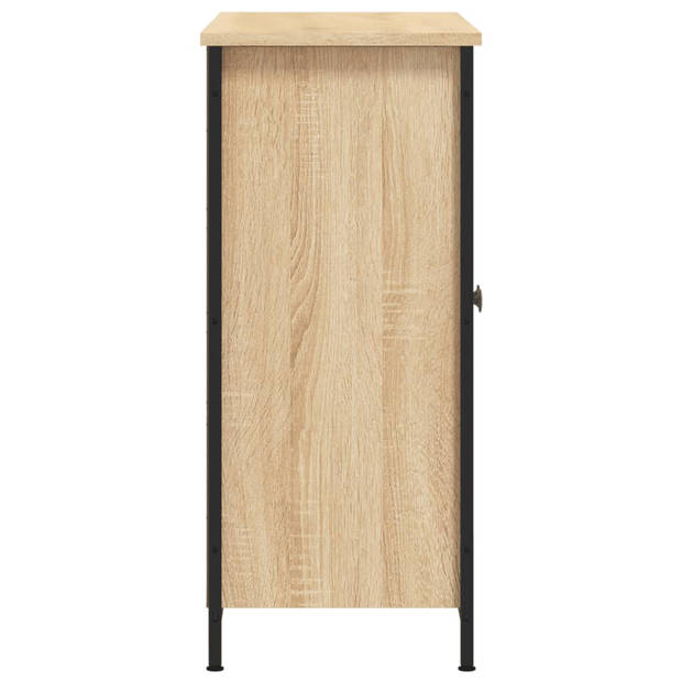 vidaXL Dressoir 100x33x75 cm bewerkt hout sonoma eikenkleurig