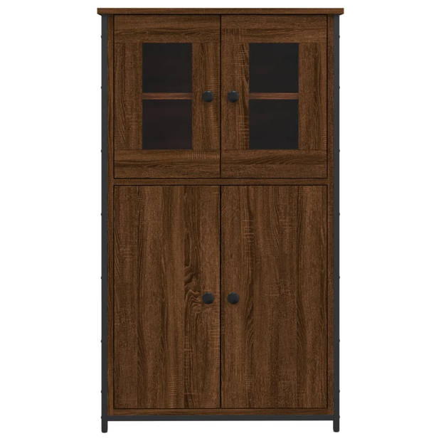 vidaXL Hoge kast 62x32x106,5 cm bewerkt hout bruin eikenkleur