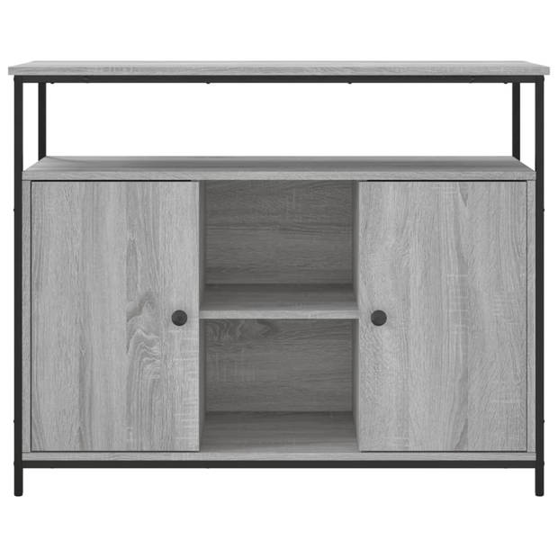 vidaXL Dressoir 100x35x80 cm bewerkt hout grijs sonoma