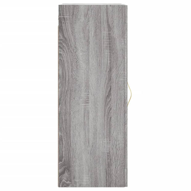 vidaXL Wandkast 34,5x34x90 cm bewerkt hout grijs sonoma eikenkleurig