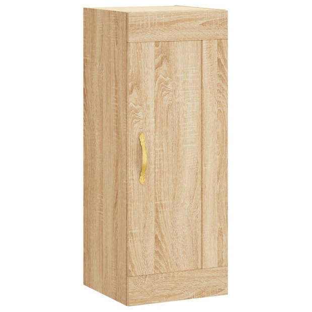 vidaXL Hoge kast 34,5x34x180 cm bewerkt hout sonoma eikenkleurig