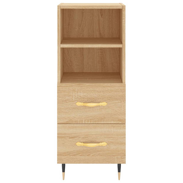 vidaXL Hoge kast 34,5x34x180 cm bewerkt hout sonoma eikenkleurig