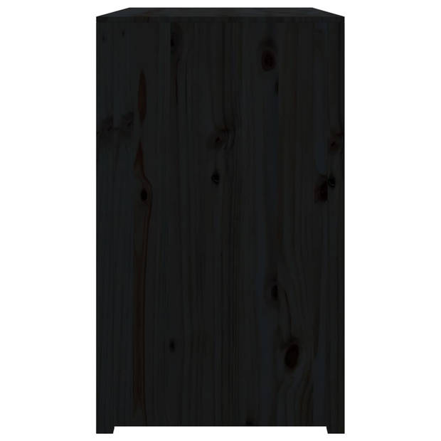 vidaXL Keukenkast voor buiten 106x55x92 cm massief grenenhout zwart