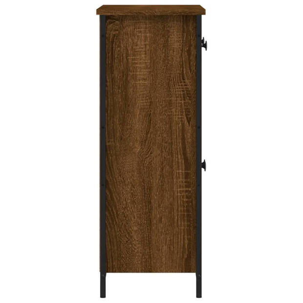 vidaXL Dressoir 70x30x80 cm bewerkt hout bruin eikenkleur