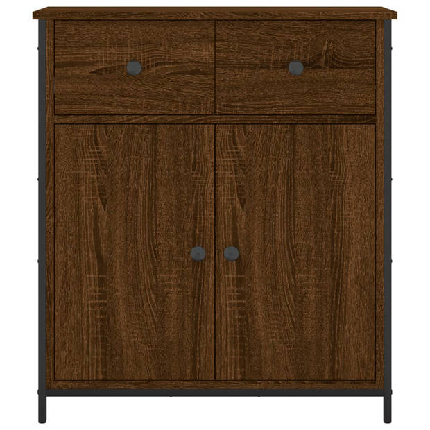 vidaXL Dressoir 70x30x80 cm bewerkt hout bruin eikenkleur