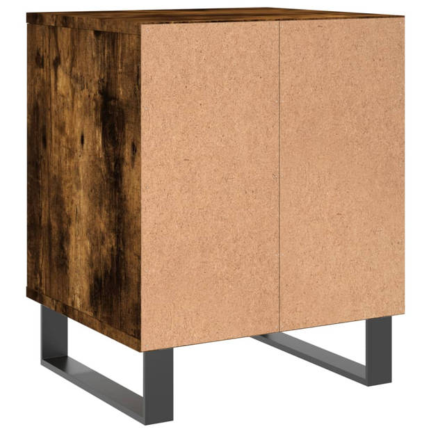 vidaXL Nachtkastjes 2 st 40x35x50 cm bewerkt hout gerookt eikenkleurig