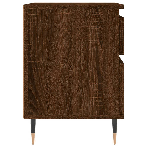 vidaXL Nachtkastjes 2 st 40x35x50 cm bewerkt hout bruin eikenkleur