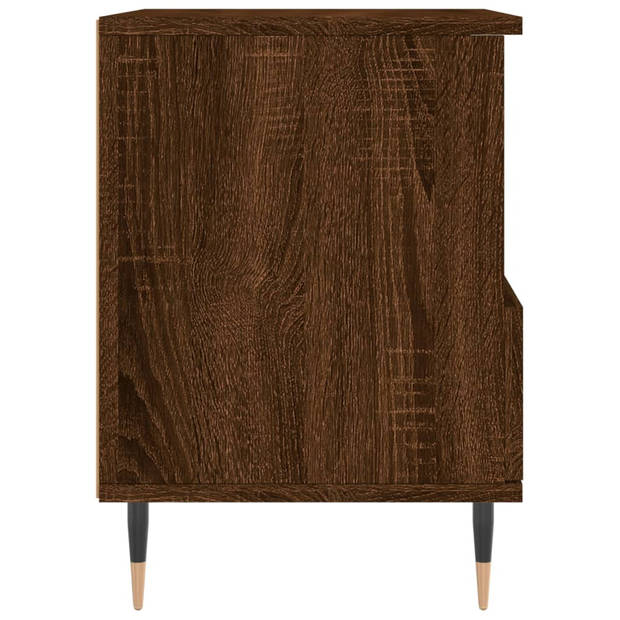 vidaXL Nachtkastjes 2 st 40x35x50 cm bewerkt hout bruin eikenkleur