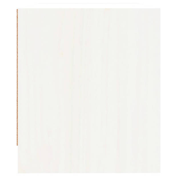 vidaXL Nachtkastje 40x31x35,5 cm massief grenenhout wit