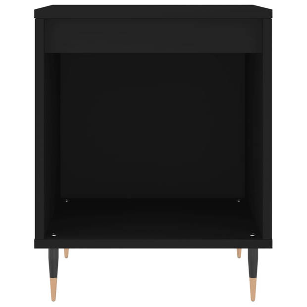 vidaXL Nachtkastje 40x35x50 cm bewerkt hout zwart