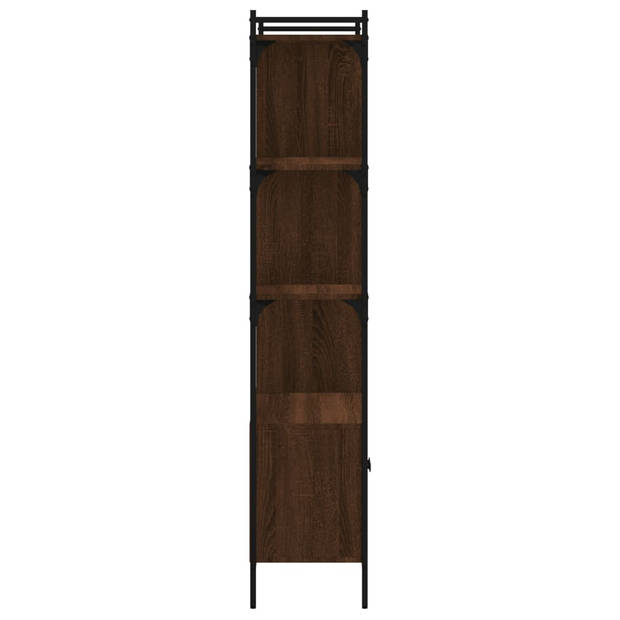 vidaXL Boekenkast met deuren 76,5x30x154,5 cm hout bruin eikenkleur