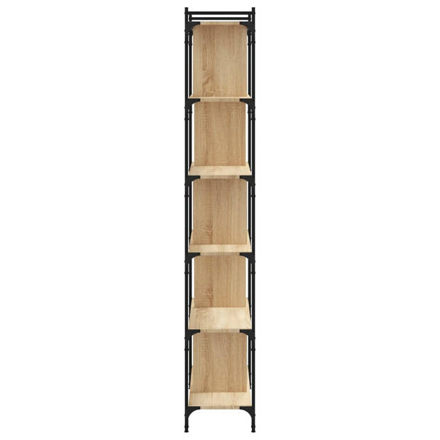 vidaXL Boekenkast 6-laags 76x32x192 cm bewerkt hout sonoma eikenkleur