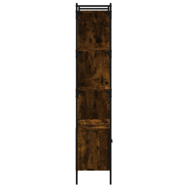 vidaXL Boekenkast met deuren 76,5x30x154,5 cm hout gerookt eikenkleur