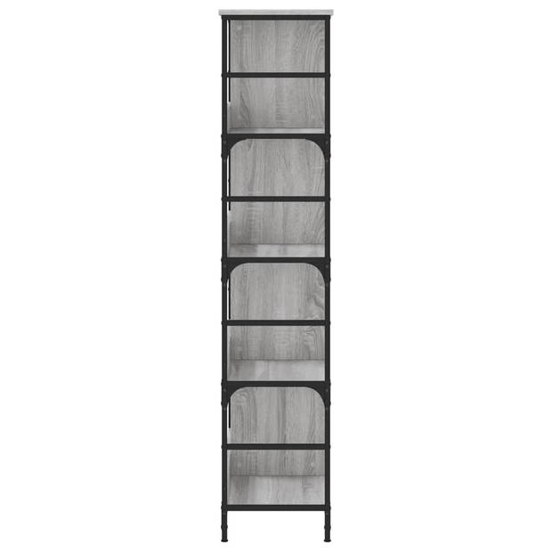 vidaXL Boekenrek 78,5x33x153 cm bewerkt hout grijs sonoma eikenkleur