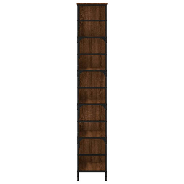 vidaXL Boekenrek 78,5x33x188,5 cm bewerkt hout bruin eikenkleur