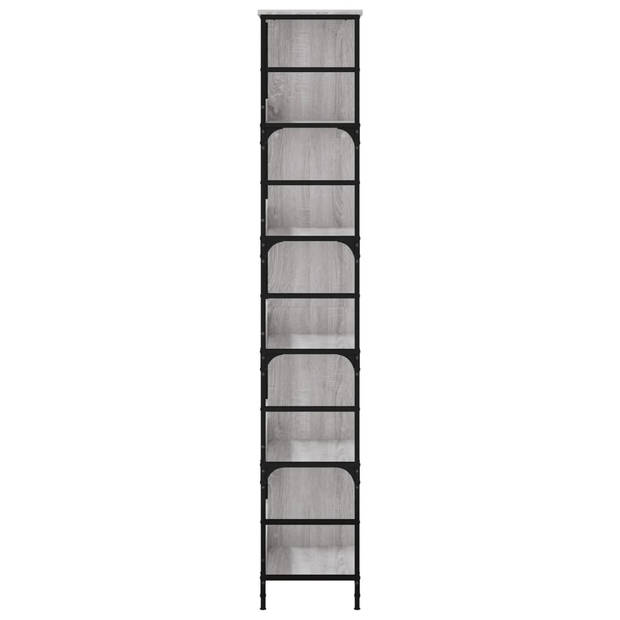 vidaXL Boekenrek 78,5x33x188,5 cm bewerkt hout grijs sonoma eikenkleur