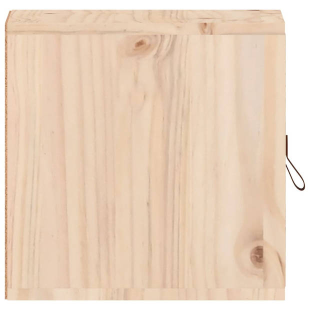 The Living Store Wandkast - Massief grenenhout - 31.5 x 30 x 30 cm - Flexibel ontwerp