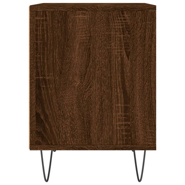 vidaXL Nachtkastjes 2 st 40x35x50 cm bewerkt hout bruin eikenkleur