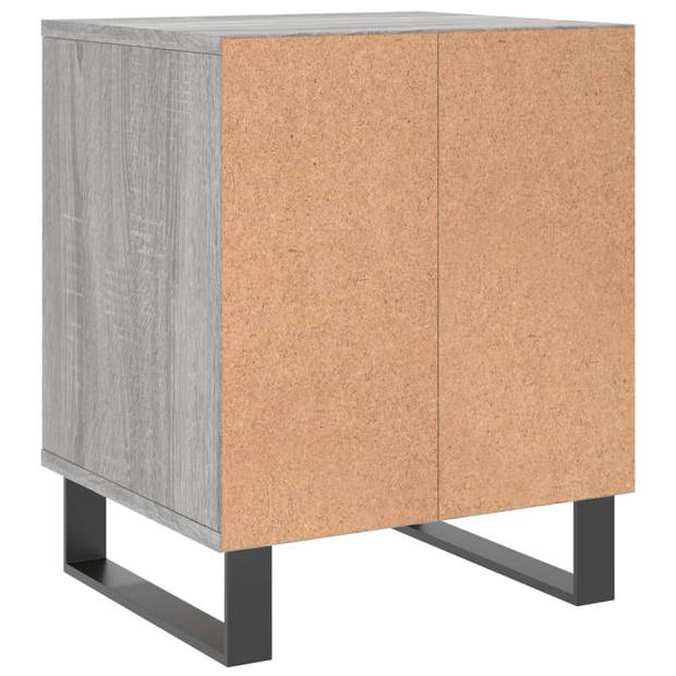 vidaXL Nachtkastjes 2 st 40x35x50 cm bewerkt hout grijs sonoma eiken