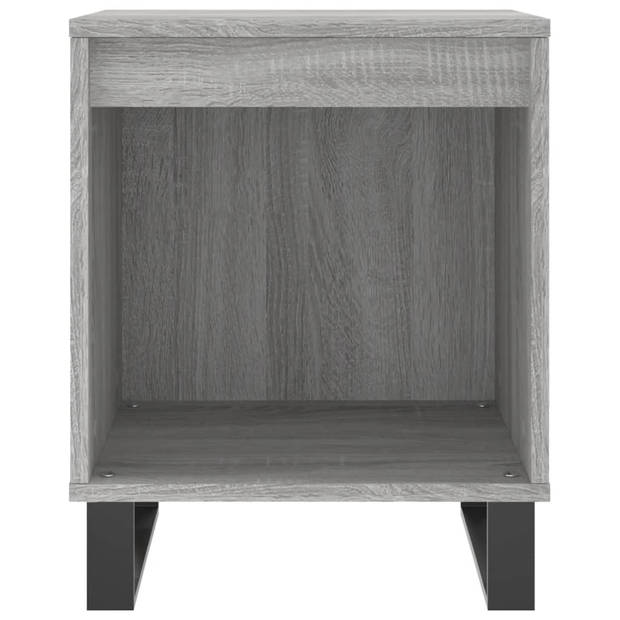 vidaXL Nachtkastjes 2 st 40x35x50 cm bewerkt hout grijs sonoma eiken