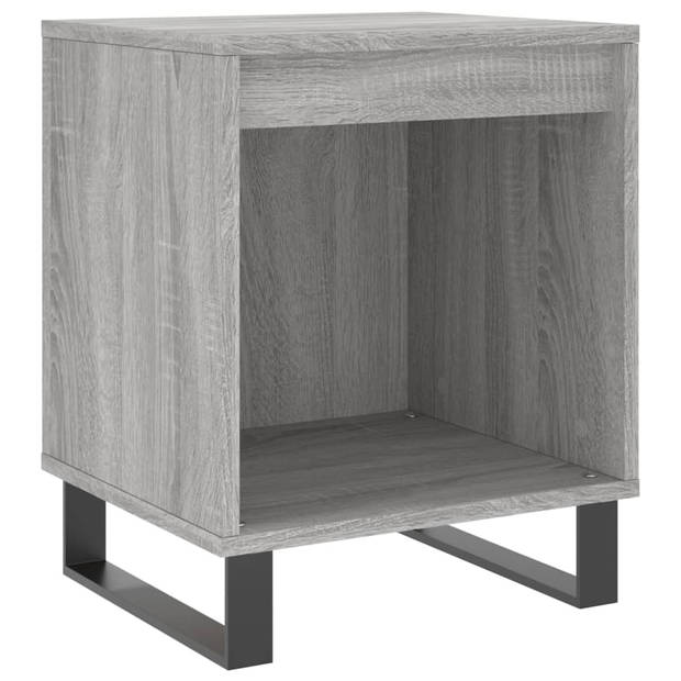 vidaXL Nachtkastjes 2 st 40x35x50 cm bewerkt hout grijs sonoma eiken