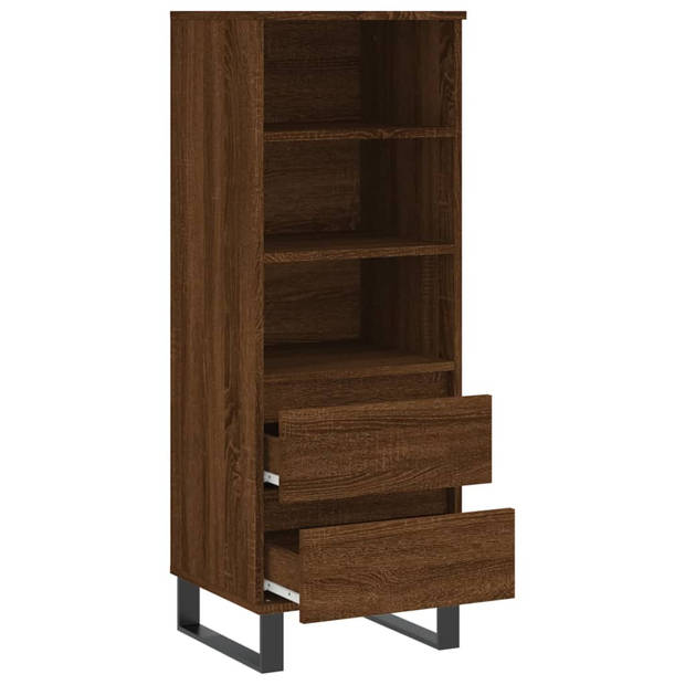 vidaXL Hoge kast 40x36x110 cm bewerkt hout bruineiken