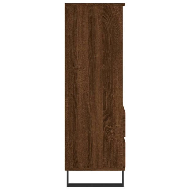 vidaXL Hoge kast 40x36x110 cm bewerkt hout bruineiken