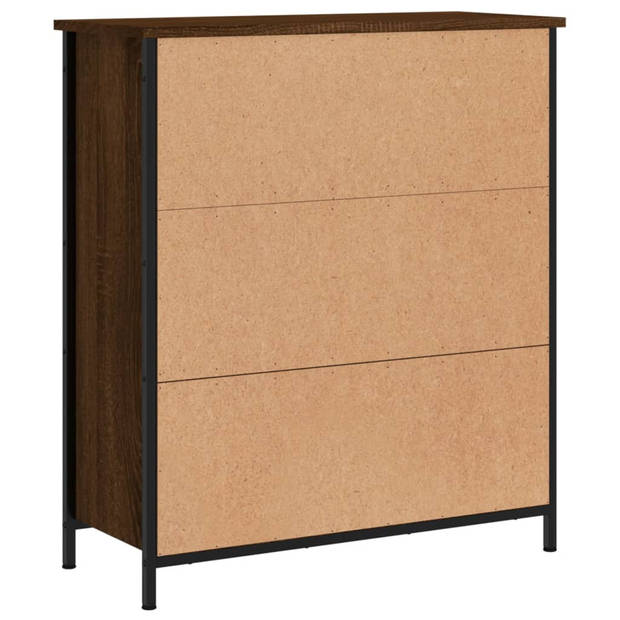 vidaXL Dressoir 70x30x80 cm bewerkt hout bruin eikenkleur