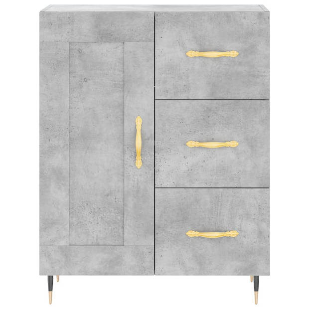 The Living Store Dressoir Betongrijs 69.5 x 34 x 90 cm - Tijdloos design