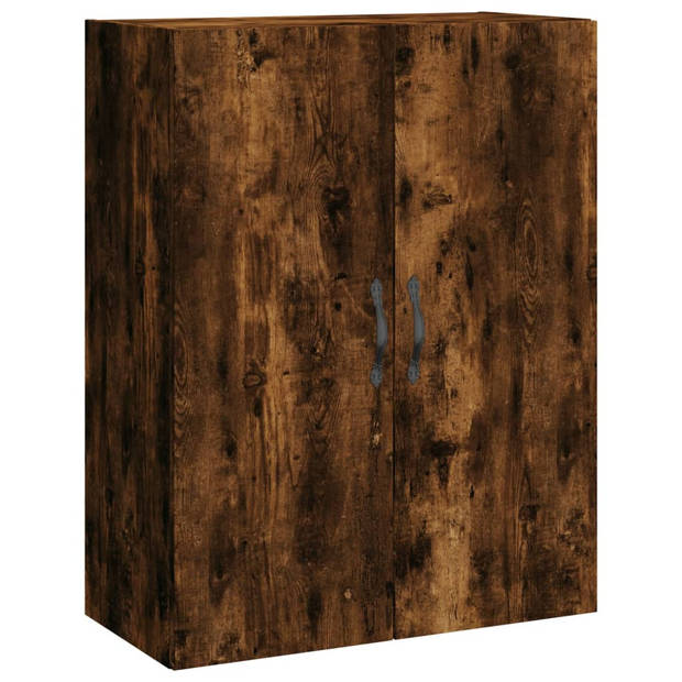 vidaXL Hoge kast 69,5x34x180 cm bewerkt hout gerookt eikenkleurig