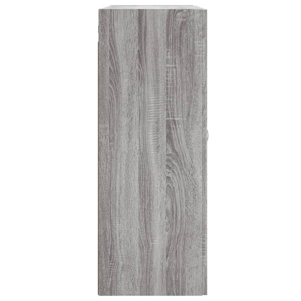 vidaXL Wandkast 69,5x34x90 cm bewerkt hout grijs sonoma eikenkleurig