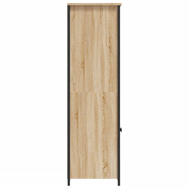 vidaXL Hoge kast 62x36x121,5 cm bewerkt hout sonoma eiken