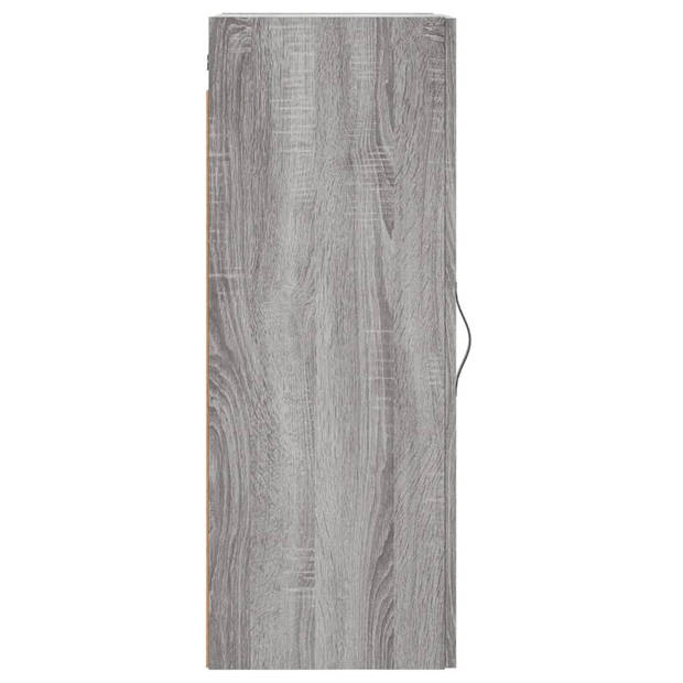 vidaXL Wandkast 34,5x34x90 cm bewerkt hout grijs sonoma eikenkleurig
