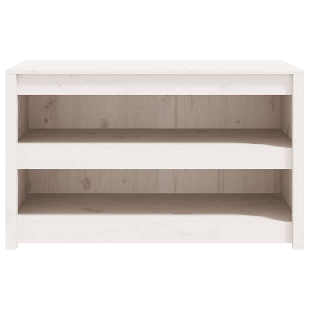 vidaXL Keukenkast voor buiten 106x55x64 cm massief grenenhout wit