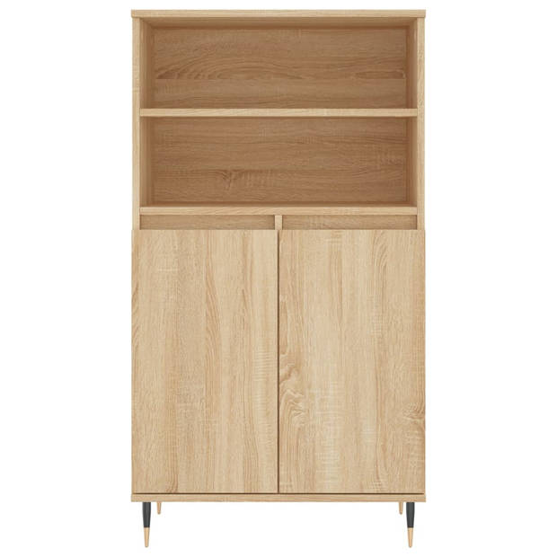 vidaXL Hoge kast 60x36x110 cm bewerkt hout sonoma eikenkleurig