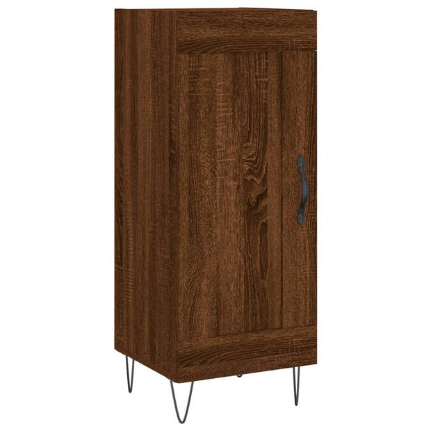 vidaXL Hoge kast 34,5x34x180 cm bewerkt hout bruin eikenkleur