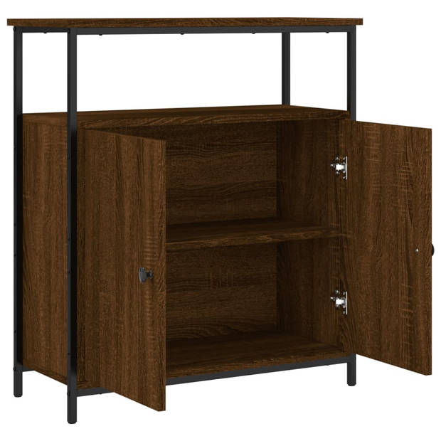 vidaXL Dressoir 70x30x80 cm bewerkt hout bruin eikenkleur