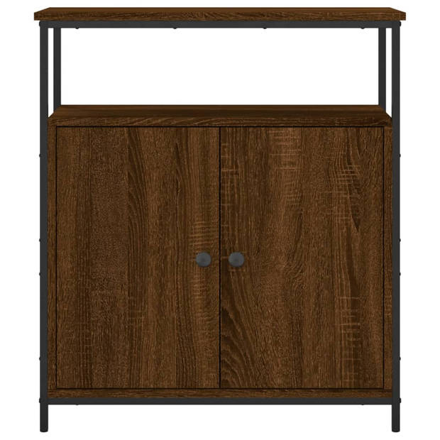 vidaXL Dressoir 70x30x80 cm bewerkt hout bruin eikenkleur