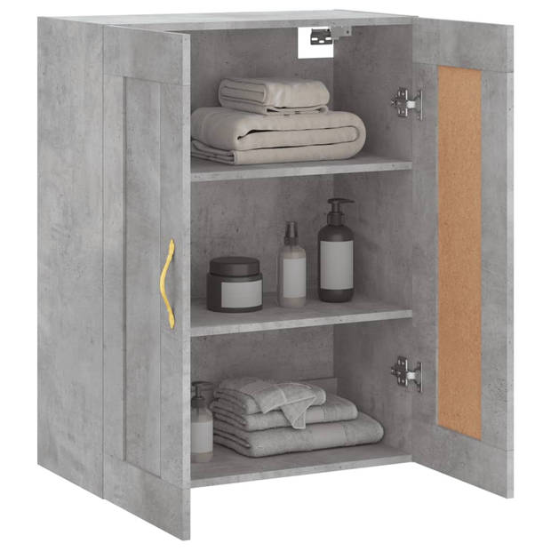 vidaXL Wandkast 69,5x34x90 cm bewerkt hout betongrijs