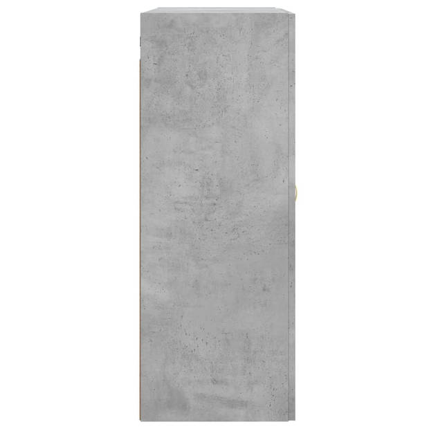 vidaXL Wandkast 69,5x34x90 cm bewerkt hout betongrijs