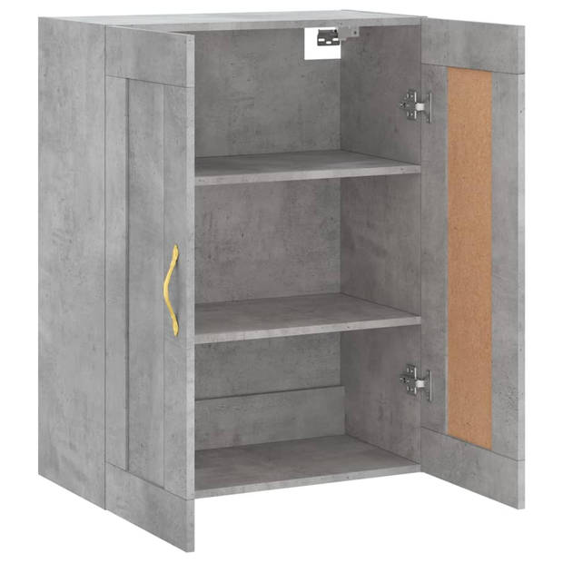 vidaXL Wandkast 69,5x34x90 cm bewerkt hout betongrijs