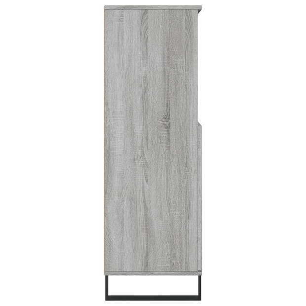 vidaXL Hoge kast 60x36x110 cm bewerkt hout grijs sonoma eikenkleurig