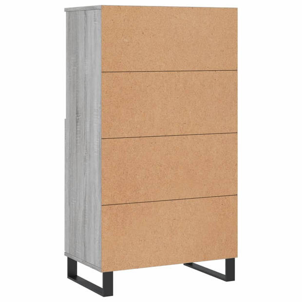 vidaXL Hoge kast 60x36x110 cm bewerkt hout grijs sonoma eikenkleurig