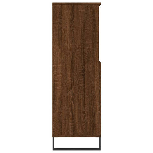 vidaXL Hoge kast 60x36x110 cm bewerkt hout bruin eikenkleur