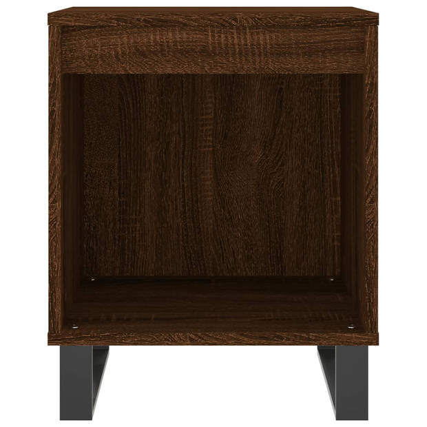 vidaXL Nachtkastjes 2 st 40x35x50 cm bewerkt hout bruin eikenkleur