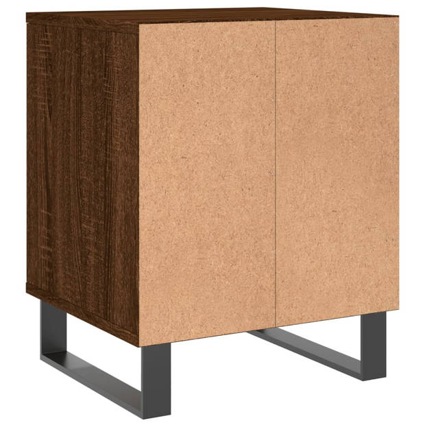 vidaXL Nachtkastjes 2 st 40x35x50 cm bewerkt hout bruin eikenkleur